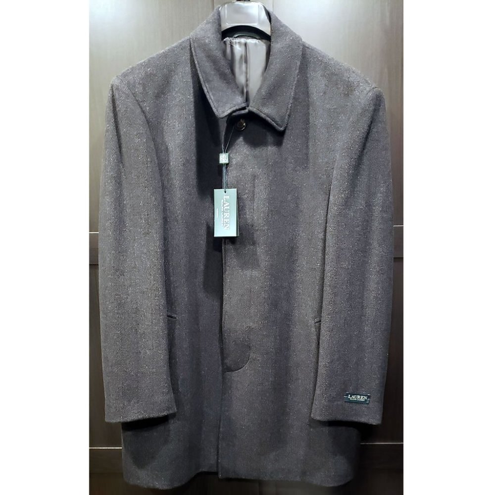 Ralph Lauren Charcoal Wool Overcoat 46R